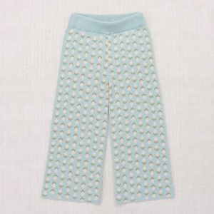 Misha Flower Jacquard Pants Steel Blue 3-4